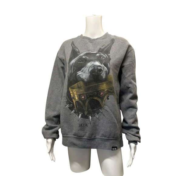 Rook Black Dog with Crown Age of New Breed Sweatshirt Size M - Picture 5 of 7